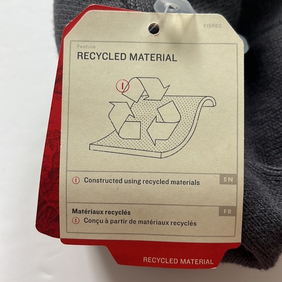 NEW The North Face Youth TNF logo beanie in graphite grey and safety green - Picture 3 of 6